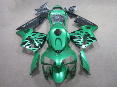 2005-2006 Green Black Honda CBR600RR Motorcycle Fairings Kit UK