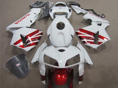 2005-2006 White Red Honda CBR600RR Motorcycle Fairing Kit UK