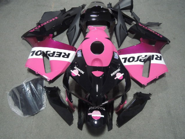 2005-2006 Pink Black Repsol Honda CBR600RR Bike Fairings UK