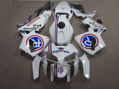 2005-2006 White Blue Repsol Honda CBR600RR Bike Fairing Kit UK