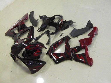 2000-2001 Black Red Flame Honda CBR900RR 929 Motorcylce Fairings UK