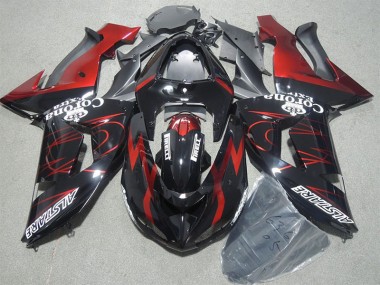 2006-2007 Black Red Corona Extra Kawasaki ZX10R Motorcycle Bodywork UK