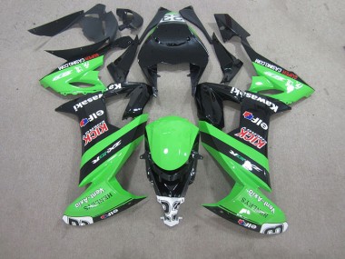 2008-2010 Black Green Kawasaki ZX10R Bike Fairings UK