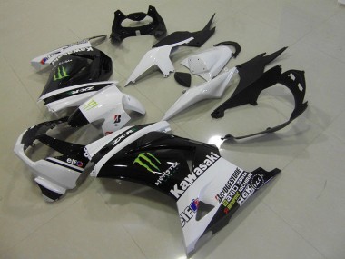 2008-2012 Black White Monster Kawasaki ZX250R Motorcycle Fairings & Bodywork UK