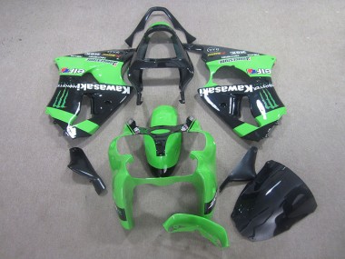 2000-2002 Black Green Monster Kawasaki ZX6R Motor Fairings UK