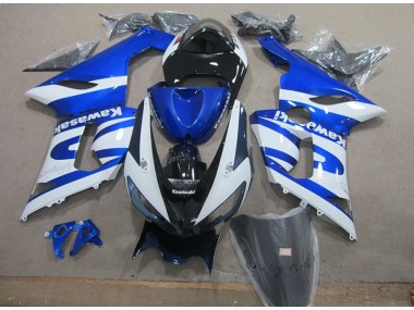 2005-2006 Blue White Kawasaki ZX6R Motorcycle Replacement Fairings UK