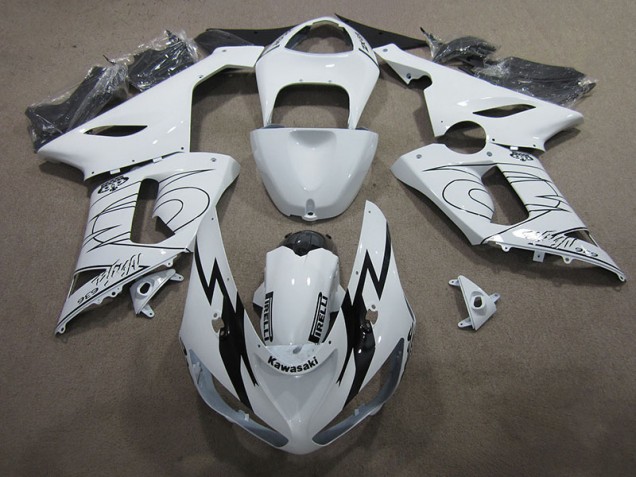 2005-2006 White Ninja 636 Kawasaki ZX6R Moto Fairings UK