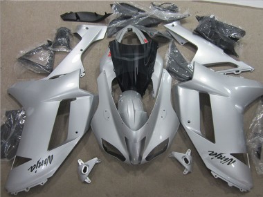 2007-2008 Silver Kawasaki ZX6R Bike Fairing UK