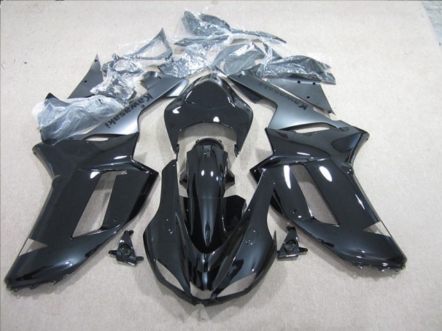 2007-2008 Black Silver Kawasaki ZX6R Motorcylce Fairings UK