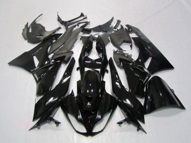 2009-2012 Black Kawasaki ZX6R Motorcycle Fairings UK