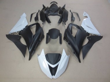 2013-2018 Black White Kawasaki ZX6R Motorcycle Fairings UK