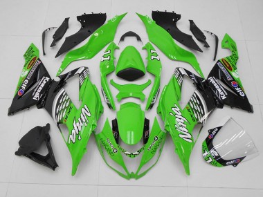 2013-2018 Green Black 11 Kawasaki ZX6R Bike Fairing UK