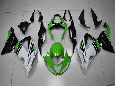 2013-2018 Black Green White Kawasaki ZX6R Bike Fairing Kit UK