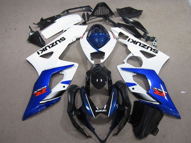 2005-2006 White Blue Suzuki GSXR1000 Motorcylce Fairings UK