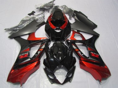 2007-2008 Black Red Suzuki GSXR1000 Motorcycle Fairing Kit UK