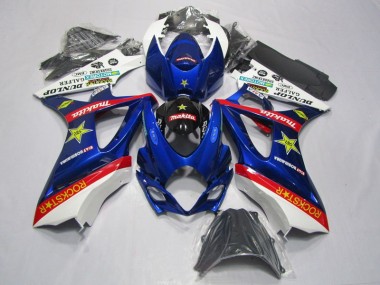 2007-2008 Blue Red Rockstar Suzuki GSXR1000 Motorbike Fairing Kits UK