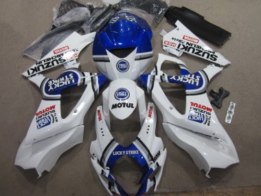 2007-2008 White Blue Lucky Strike Red Motul Suzuki GSXR1000 Moto Fairings UK