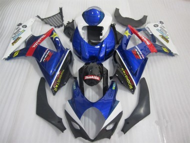 2007-2008 Blue Black Rockstar Suzuki GSXR1000 Bike Fairings UK