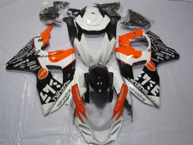 2009-2016 White Black Orange Bright Logic Suzuki GSXR1000 Motor Bike Fairings UK