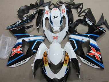 2009-2016 White Blue Brux Dark Dog Suzuki GSXR1000 Motorbike Fairing Kits UK