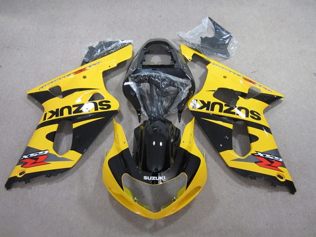 2001-2003 Yellow Black Suzuki GSXR600 Motorcycle Fairings Kits UK