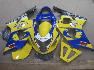 2004-2005 Yellow Blue Corona Extra Suzuki GSXR600 Motorcycle Fairings UK