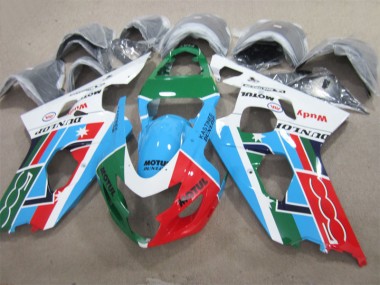 2004-2005 Blue Green Red Motul Suzuki GSXR600 Motorcycle Fairing UK