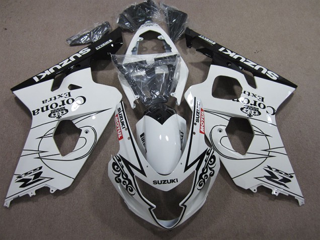 2004-2005 White Corona Extra Motul Suzuki GSXR600 Bike Fairing Kit UK