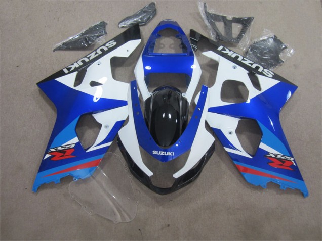 2004-2005 Blue White Suzuki GSXR600 Motorcycle Fairings Kits UK