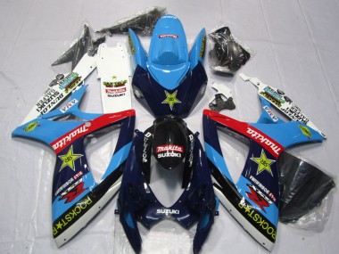 2006-2007 Blue White Rockstar Makita Suzuki GSXR600 Motor Bike Fairings UK