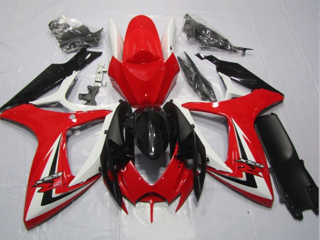 2006-2007 Black Red Suzuki GSXR600 Replacement Motorcycle Fairings UK