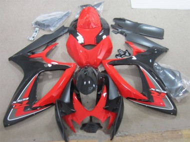 2006-2007 Black Red Suzuki GSXR600 Motorcylce Fairings UK