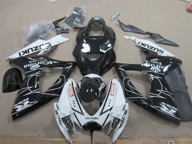 2006-2007 Black White Corona Extra Motul Suzuki GSXR600 Motorcycle Fairings UK