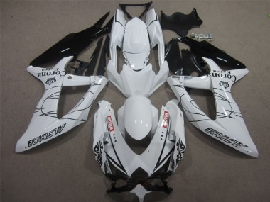 2008-2010 White Black Corona Extra Motul Suzuki GSXR600 Motorbike Fairing UK