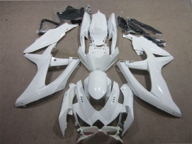 2008-2010 White Suzuki GSXR600 Motorcycle Fairing Kit UK