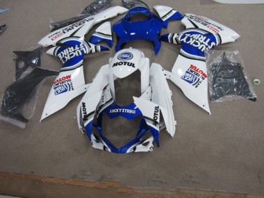 2011-2021 Blue White Lucky Strike Motul Suzuki GSXR600 Motorcycle Fairings Kit UK