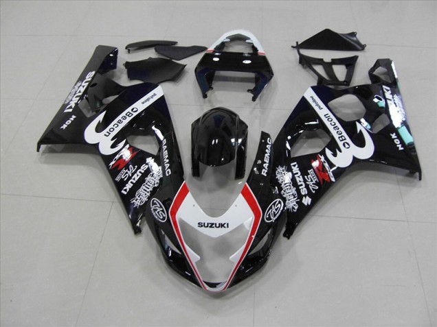 2004-2005 Black Red Beacon Suzuki GSXR750 Motorbike Fairings UK