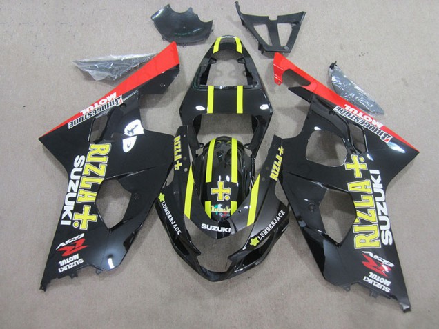 2004-2005 Black Yellow Rizla Suzuki GSXR750 Bike Fairing UK