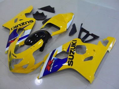 2004-2005 Yellow Blue Suzuki GSXR750 Motorcycle Fairings Kits UK