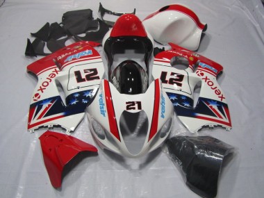 1996-2007 White Red Xerox 21 Suzuki GSXR1300 Hayabusa Motorcycle Fairings UK