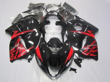 1996-2007 Black Red Suzuki GSXR1300 Hayabusa Motorbike Fairing Kits UK