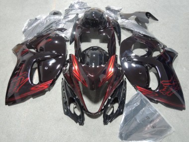 2008-2019 Black Red Suzuki GSXR1300 Hayabusa Bike Fairings UK