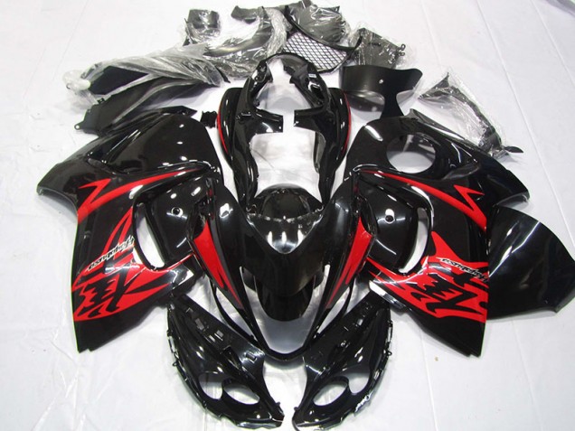 2008-2019 Black Red Suzuki GSXR1300 Hayabusa Bike Fairing Kit UK