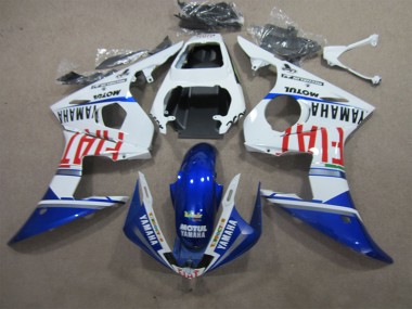 2003-2005 White Blue Motul Fiat Yamaha YZF R6 Motorcycle Fairings Kits UK