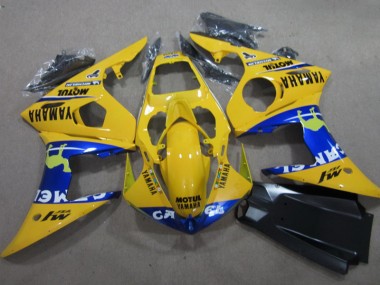 2003-2005 Yellow Motul Yamaha YZF R6 Motorcycle Fairing Kits UK