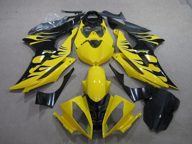 2008-2016 Yellow Black Flame Yamaha YZF R6 Motor Bike Fairings UK